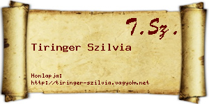Tiringer Szilvia névjegykártya